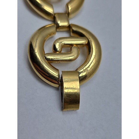 Saga by Mathey Tissot Womens Gold Tone Chunky Bracelet Watch Roman New Battery - Picture 10 of 11